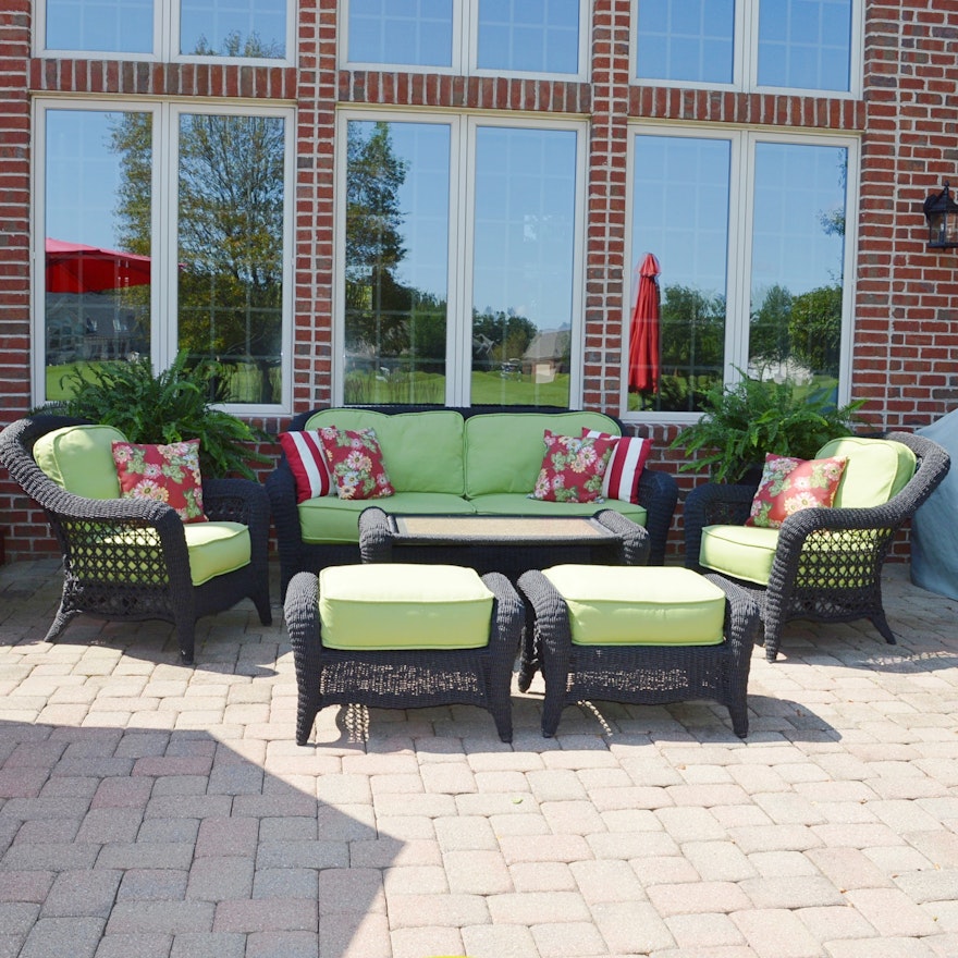 Six Piece Outdoor Wicker Seating Set