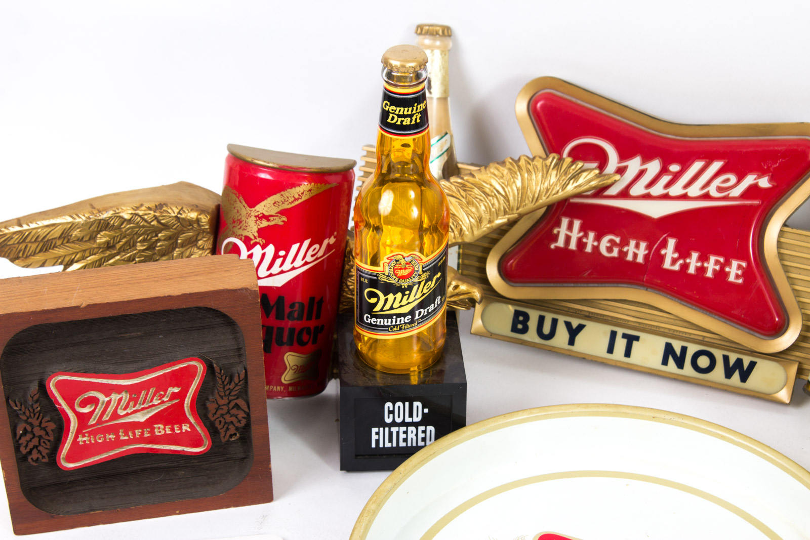 Vintage Miller Light Up Beer Signs and Related Decor