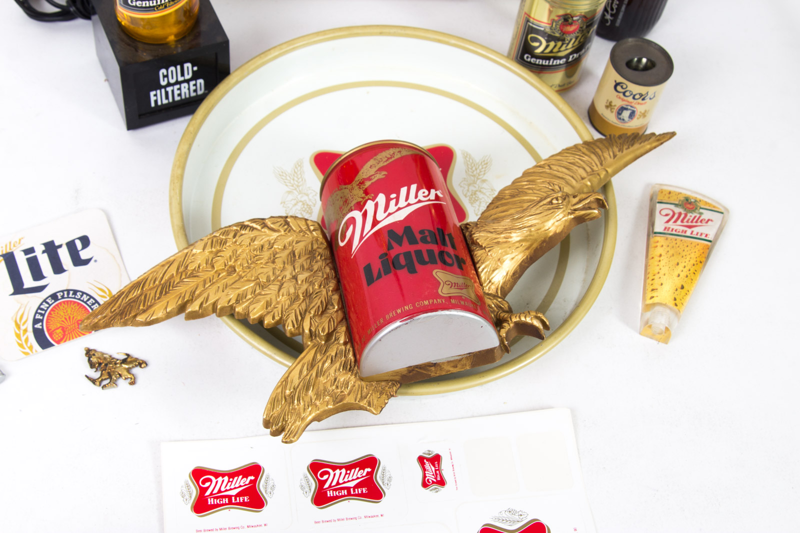 Vintage Miller Light Up Beer Signs and Related Decor