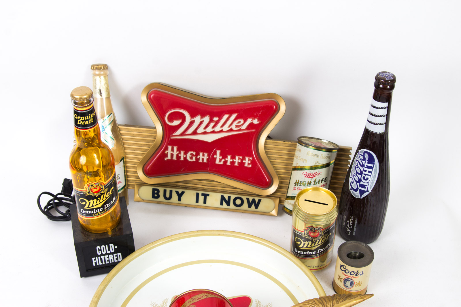 Vintage Miller Light Up Beer Signs and Related Decor