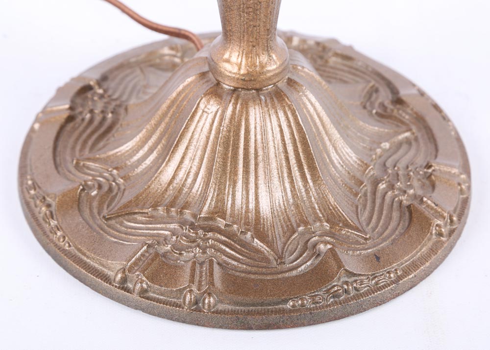 Antique Art Nouveau Reverse Painted Lamp