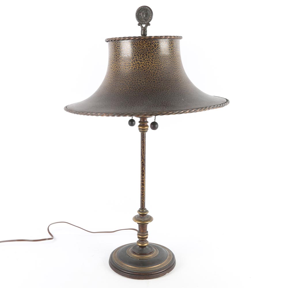 Vintage Tin Arts and Crafts Lamp