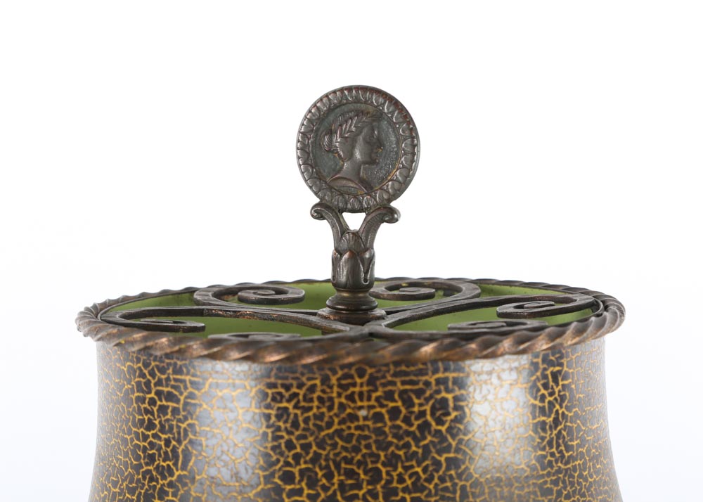 Vintage Tin Arts and Crafts Lamp