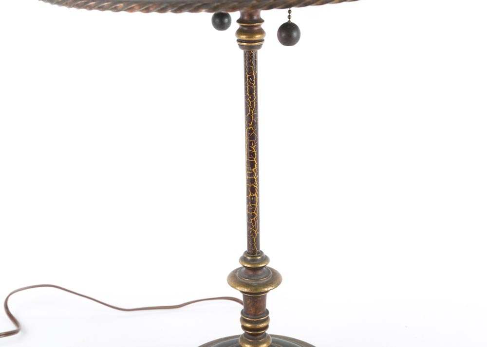 Vintage Tin Arts and Crafts Lamp