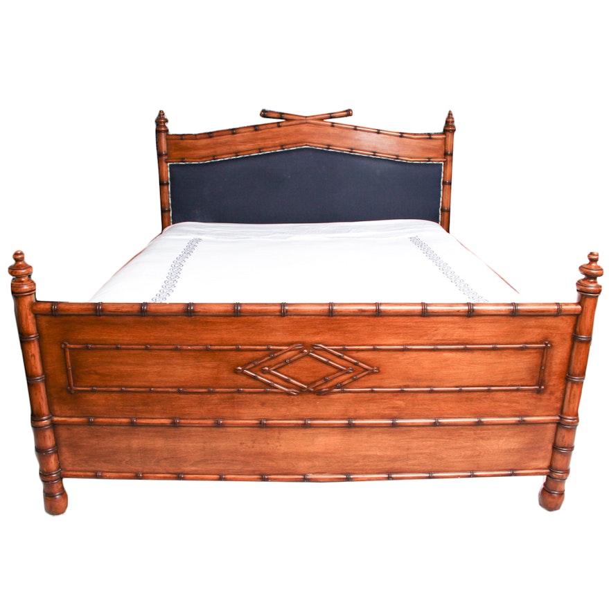 Bamboo-Inspired California King Size Bed Frame