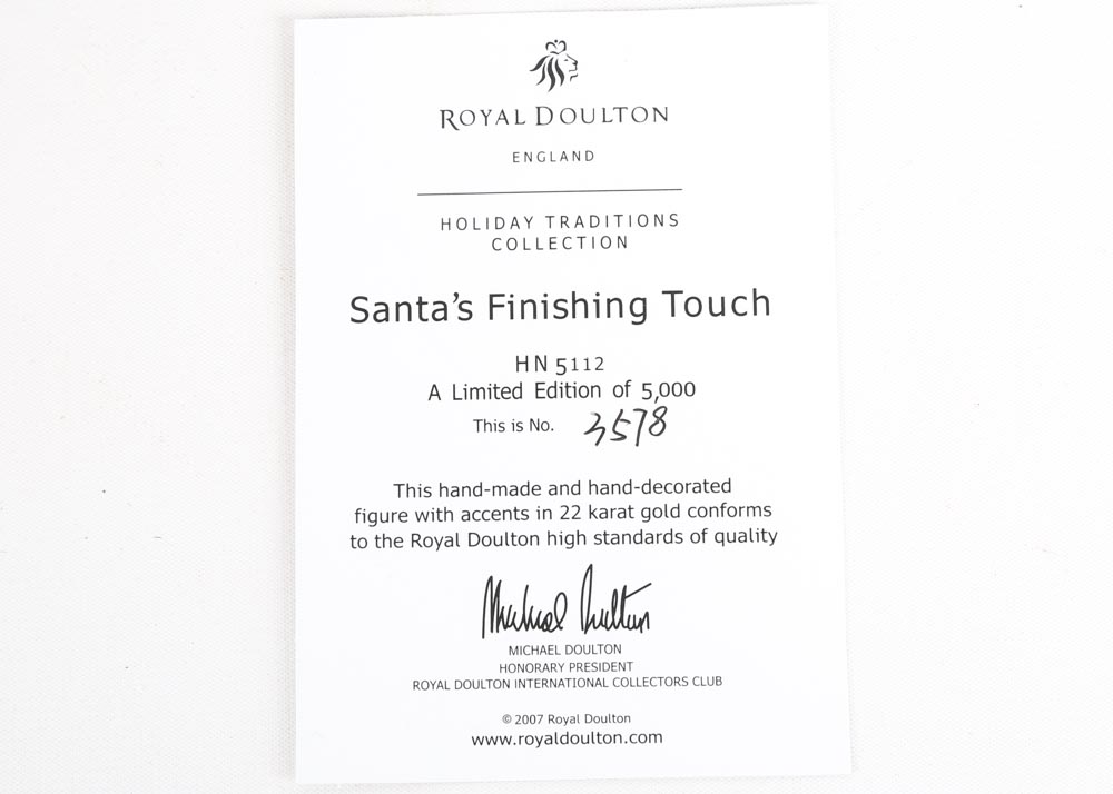 Limited Edition Royal Doulton Holiday Traditions Figurines