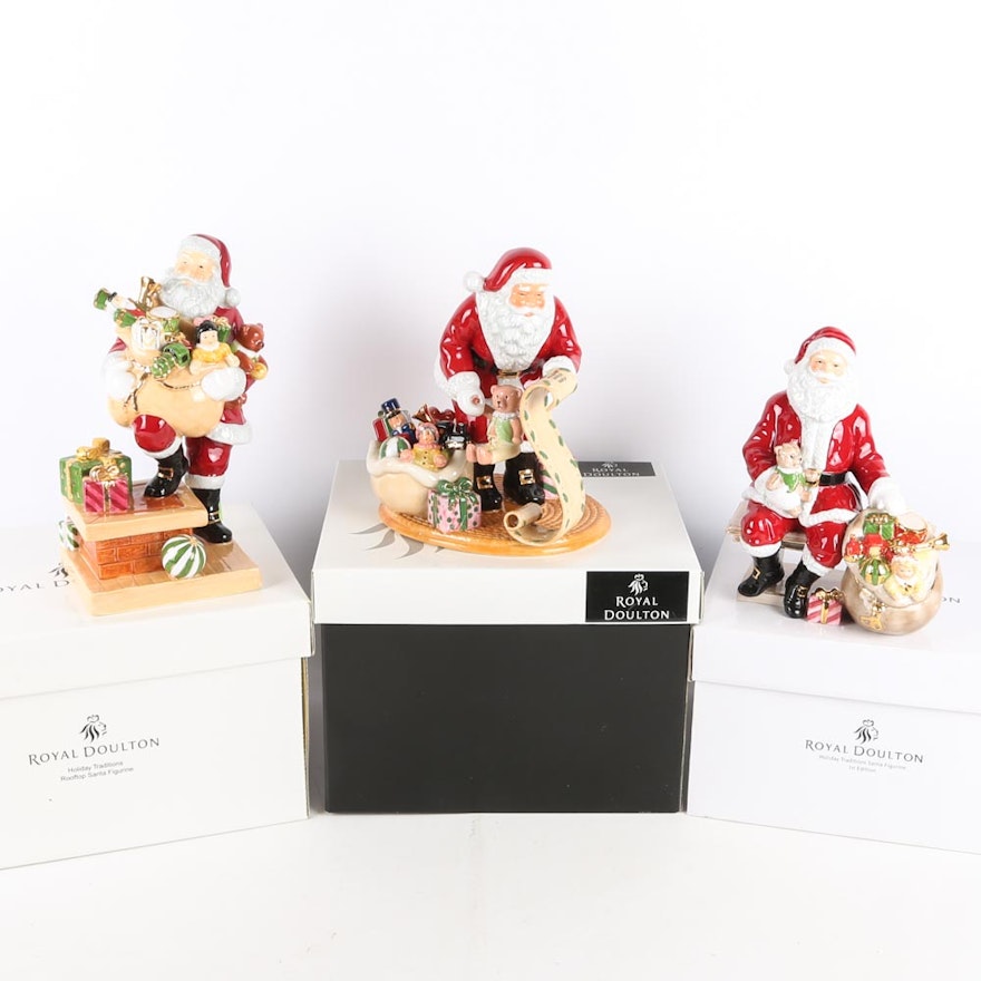 Royal Doulton Holiday Traditions Santas Including Ltd. Edition