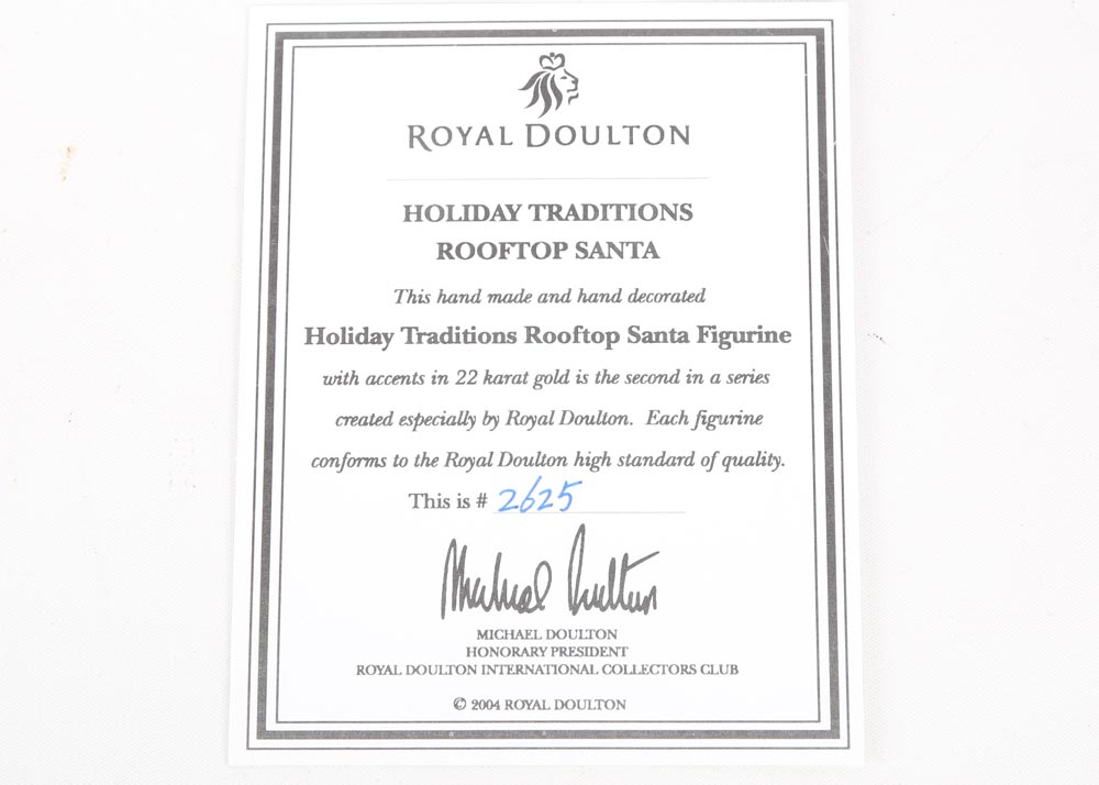 Royal Doulton Holiday Traditions Santas Including Ltd. Edition