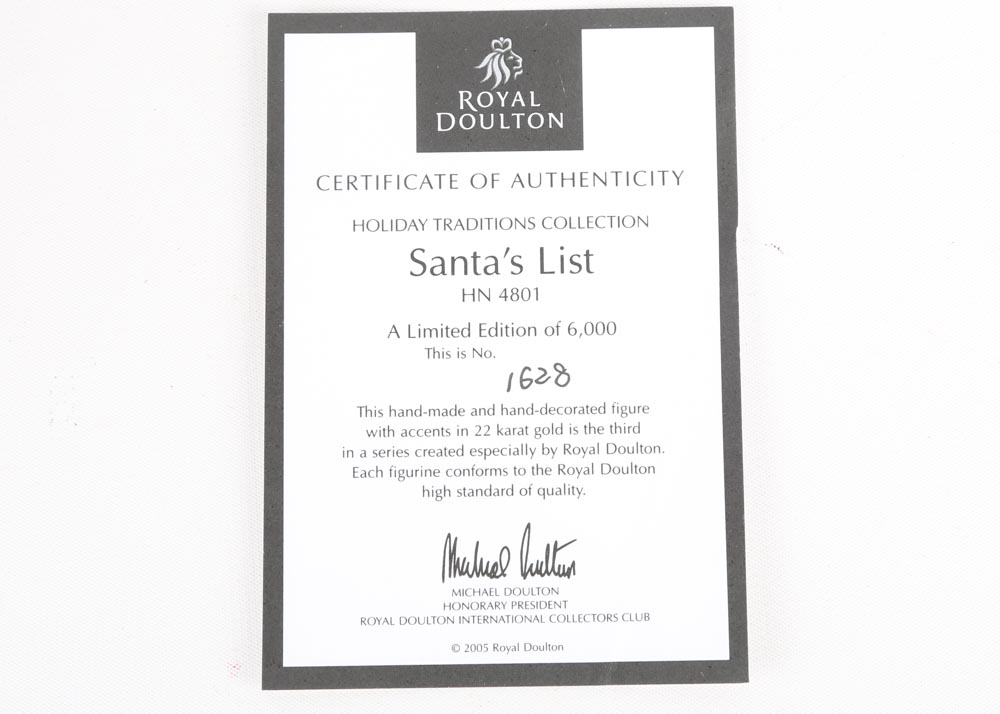 Royal Doulton Holiday Traditions Santas Including Ltd. Edition