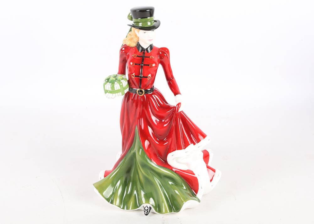 Royal Doulton Christmas Figurines Featuring Pretty Ladies