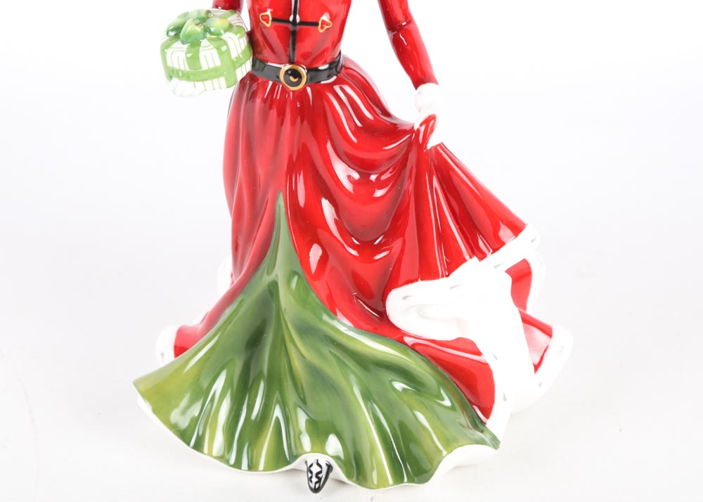 Royal Doulton Christmas Figurines Featuring Pretty Ladies