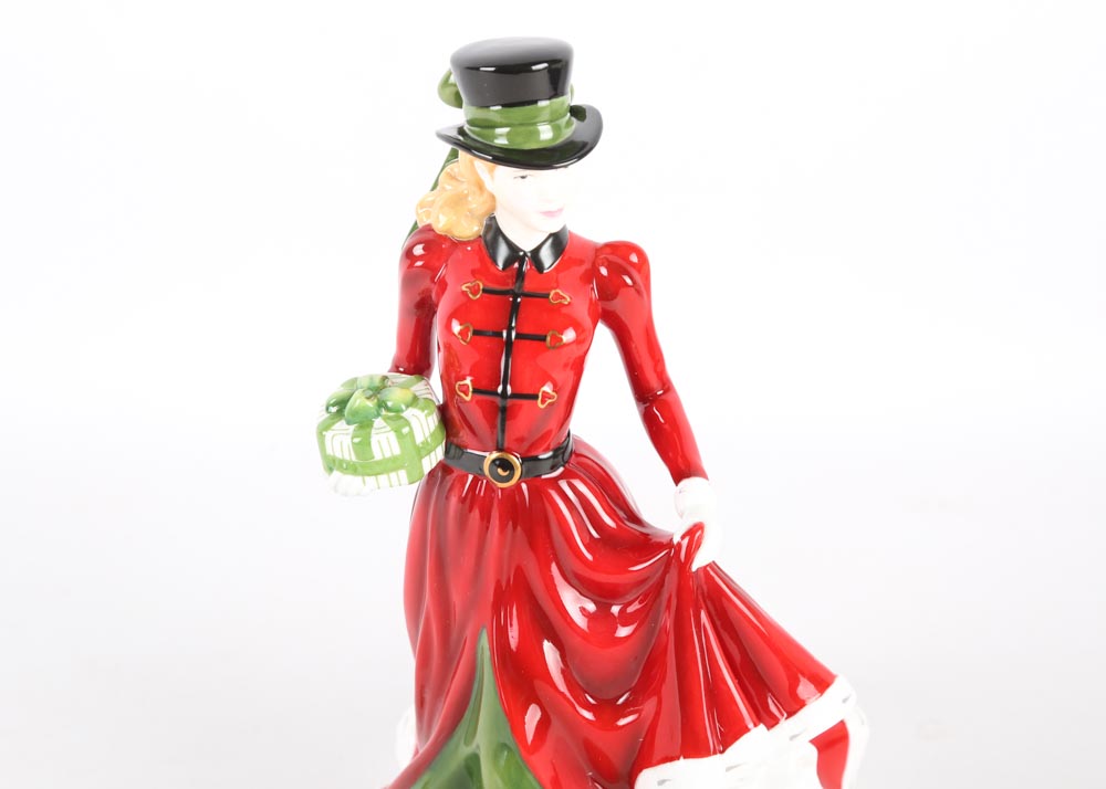 Royal Doulton Christmas Figurines Featuring Pretty Ladies