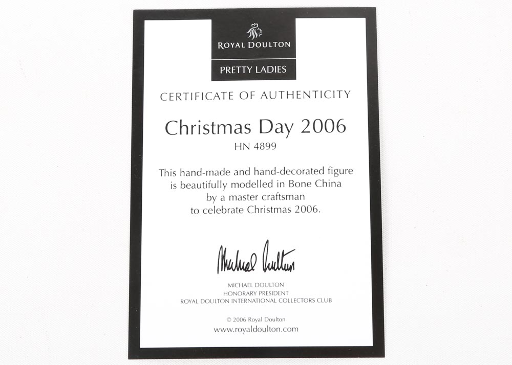 Royal Doulton Christmas Figurines Featuring Pretty Ladies