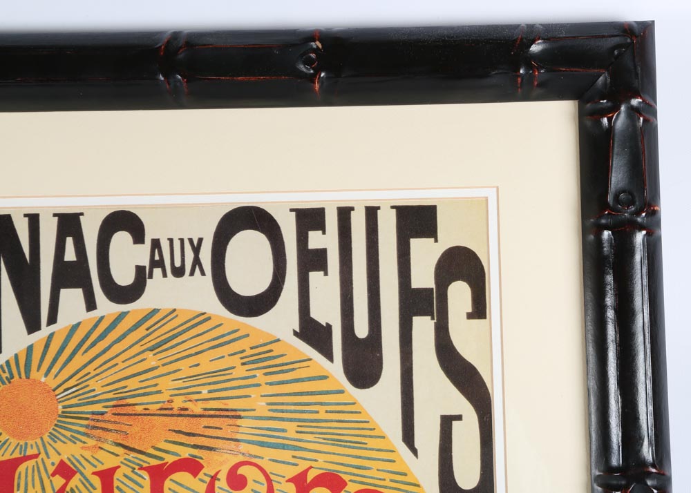 Cognac Aux Oefs Liquers Offset Lithograph