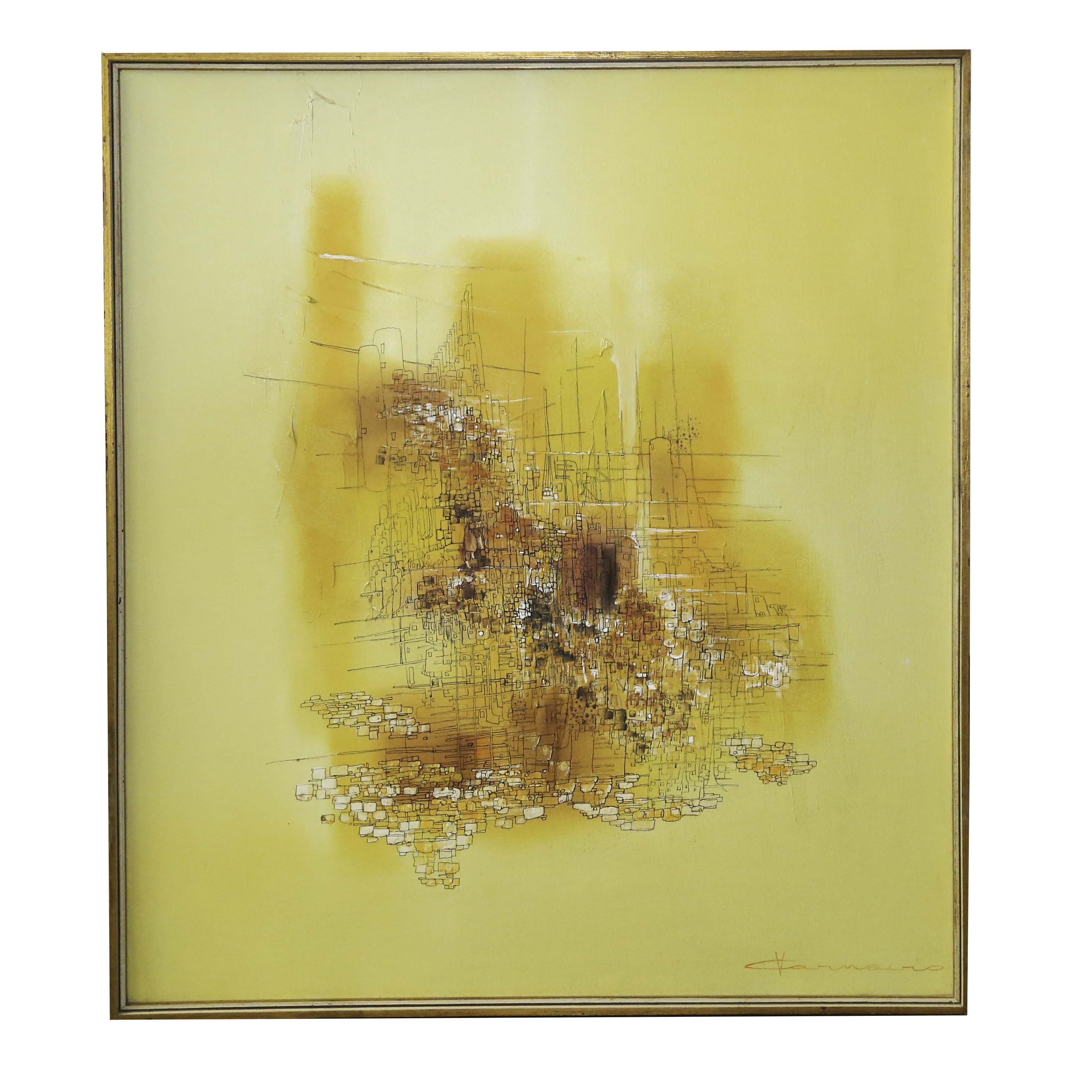 Original Vicente Carneiro Abstract Oil Painting on Canvas