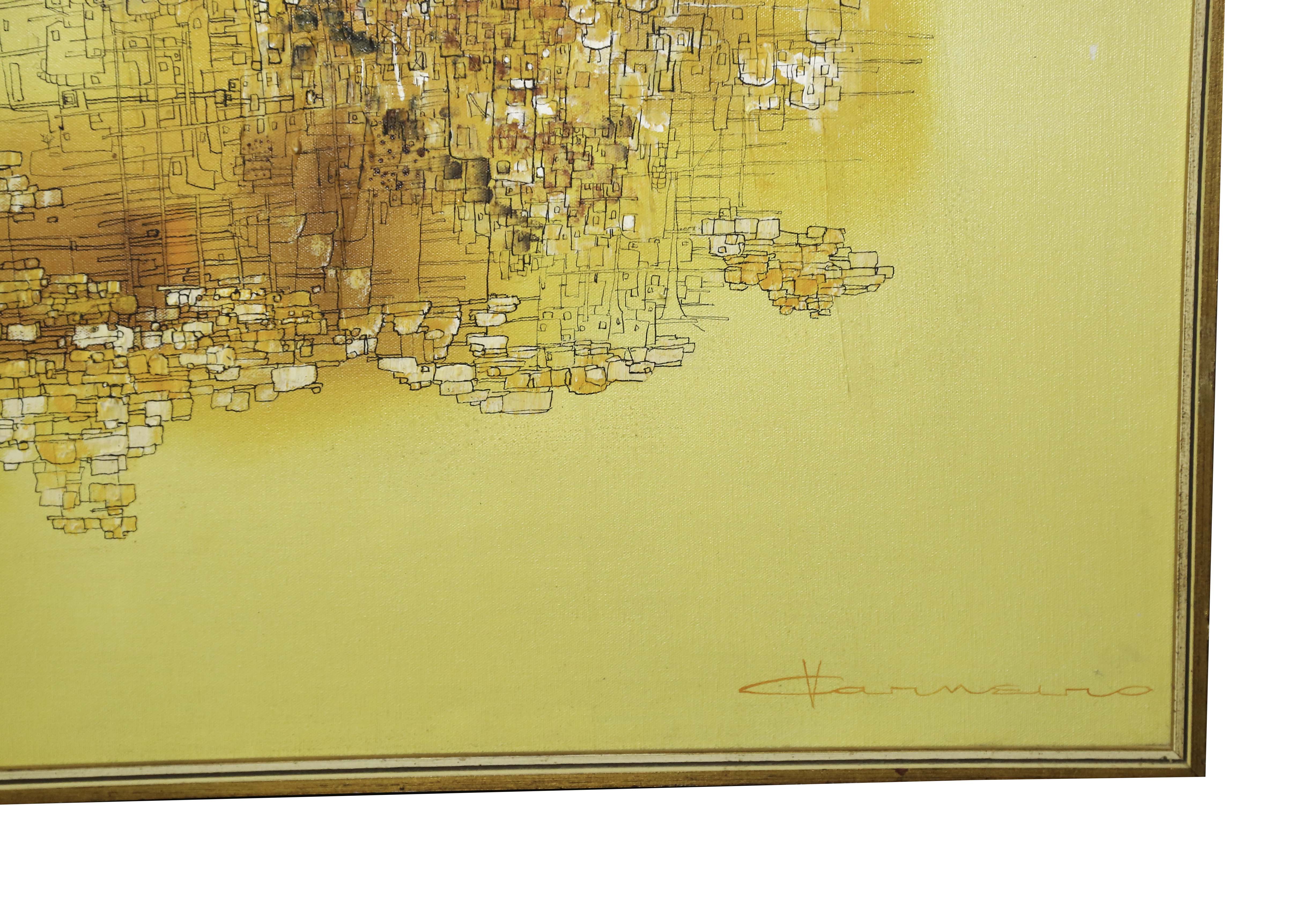 Original Vicente Carneiro Abstract Oil Painting on Canvas