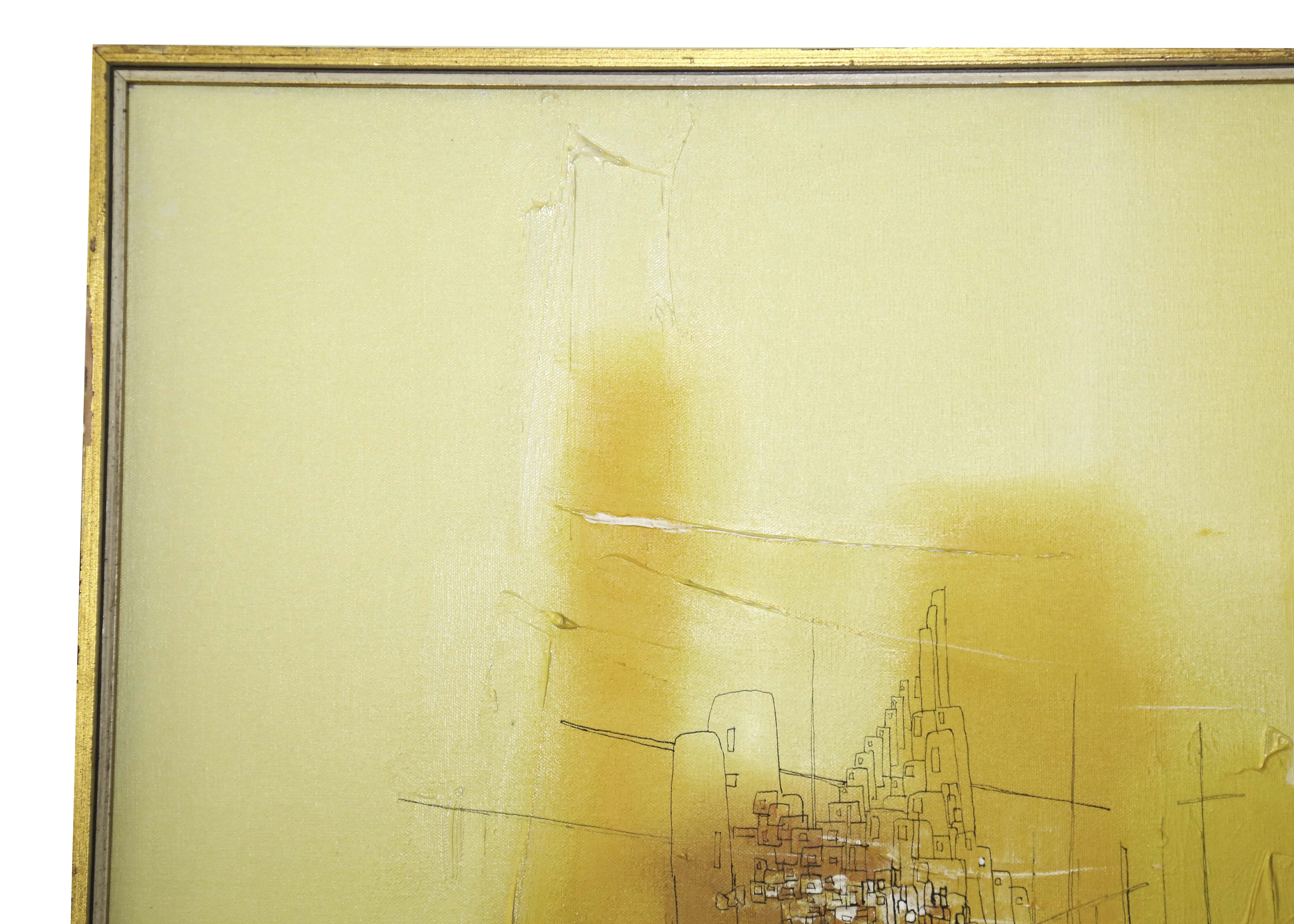 Original Vicente Carneiro Abstract Oil Painting on Canvas