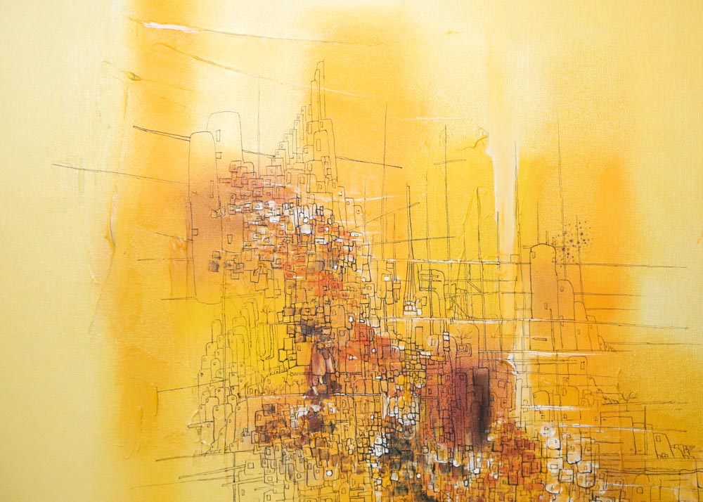 Original Vicente Carneiro Abstract Oil Painting on Canvas