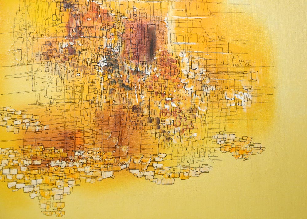 Original Vicente Carneiro Abstract Oil Painting on Canvas