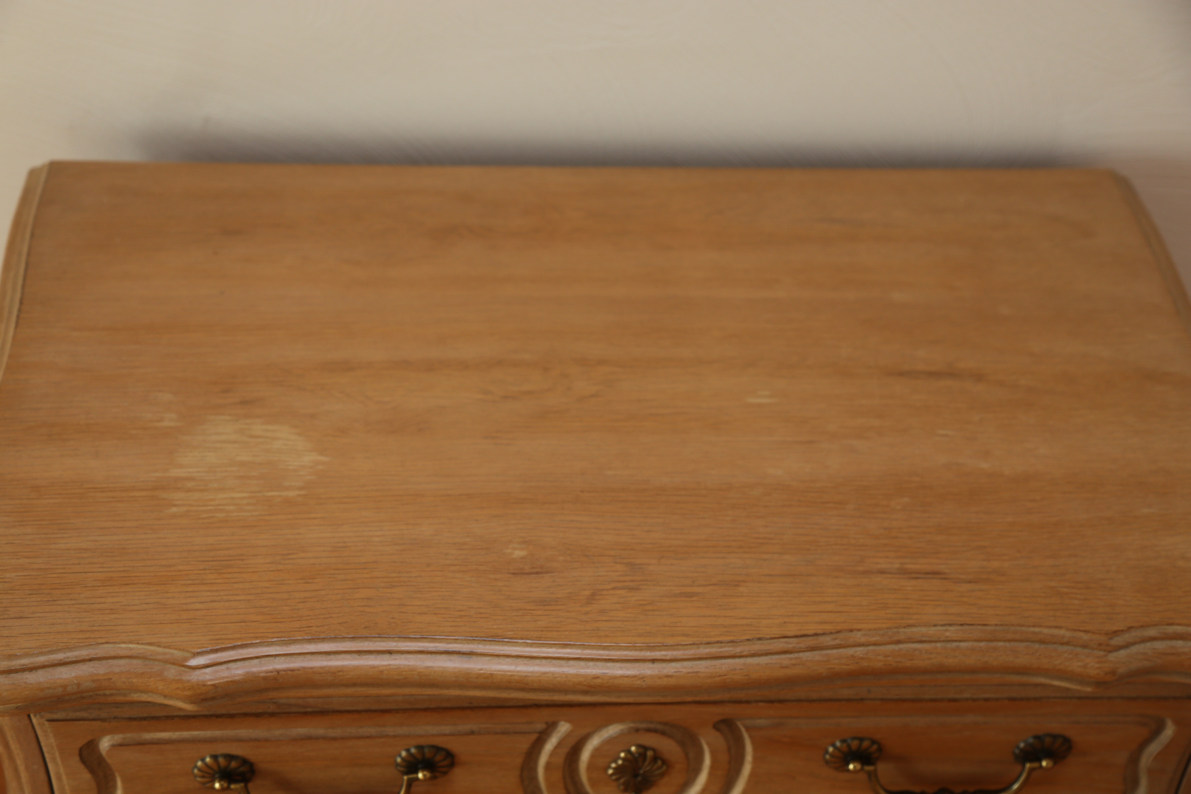 French Provincial Style White Oak Bombe Chest by Hickory White