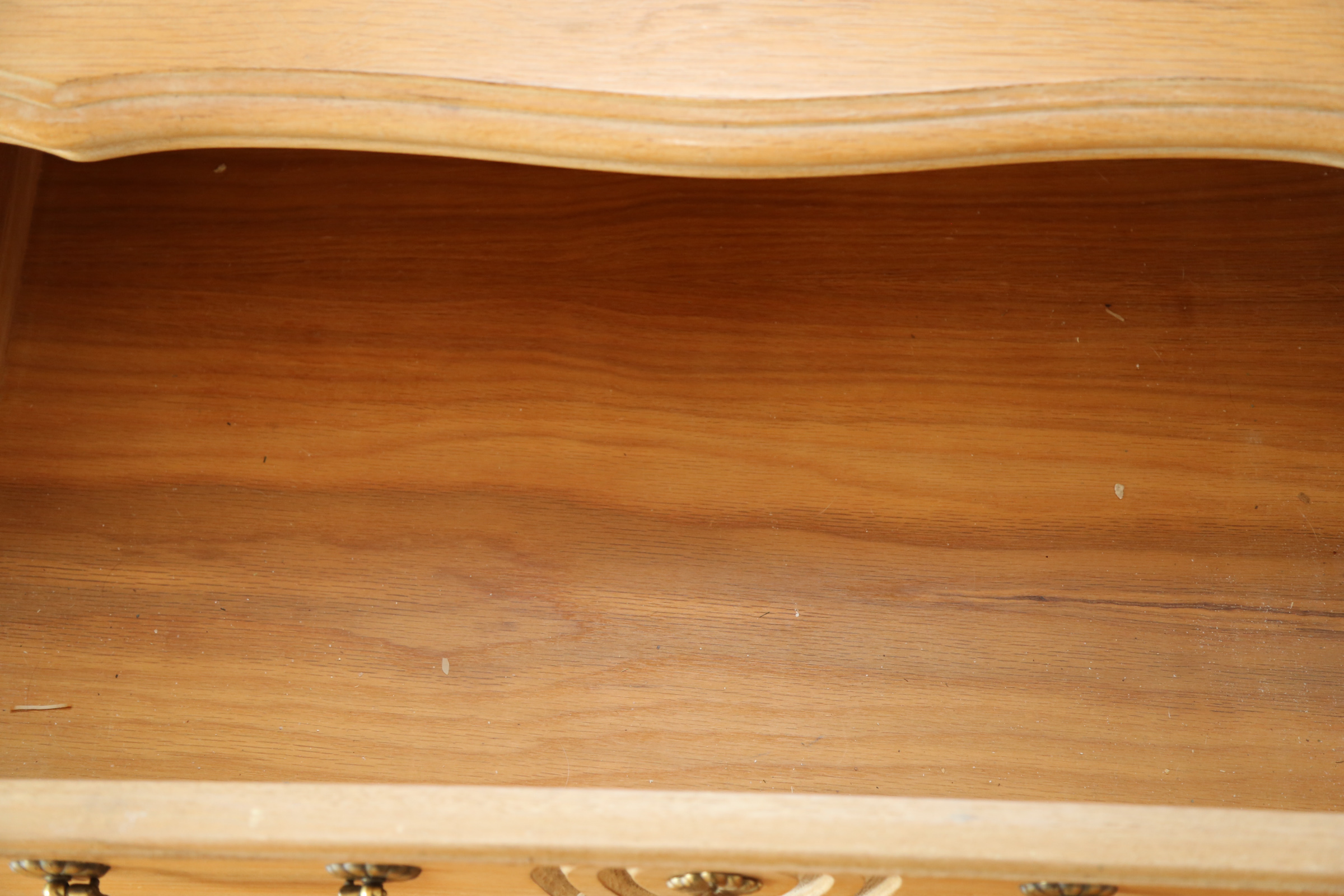 French Provincial Style White Oak Bombe Chest by Hickory White