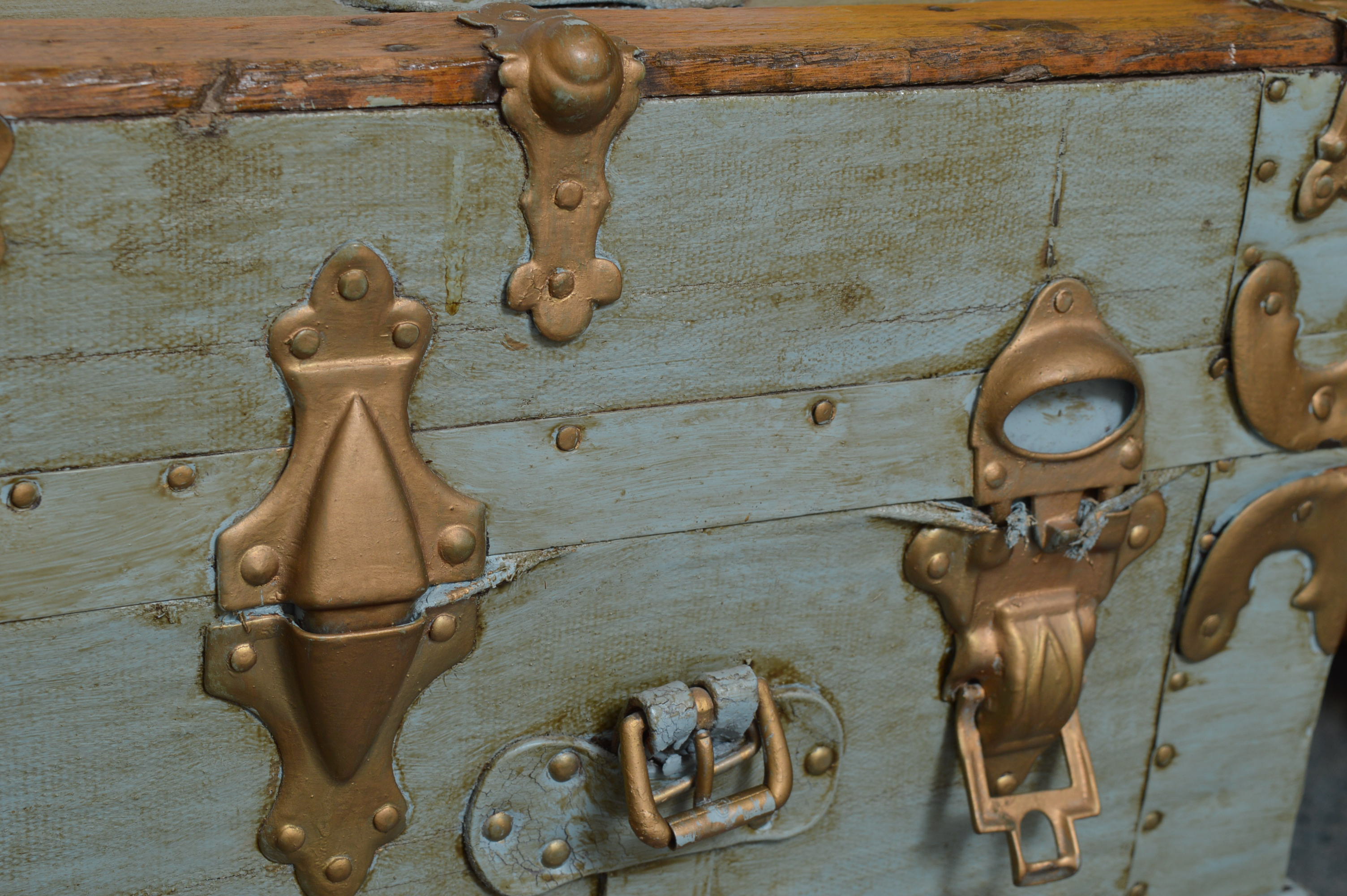 Painted Steamer Trunk