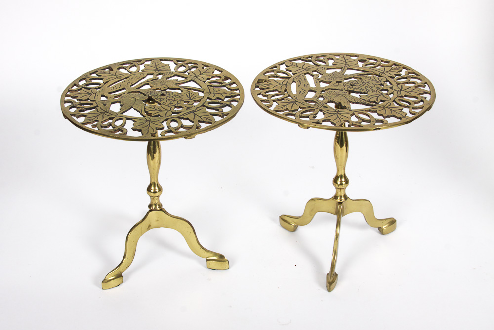 Wood and Brass Candle Holders