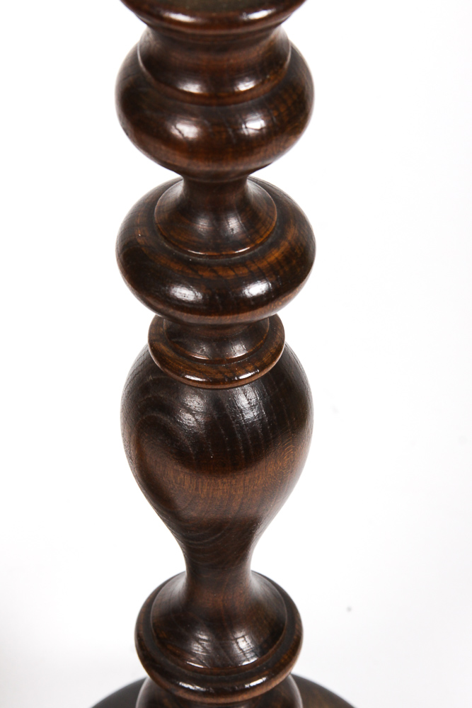 Wood and Brass Candle Holders