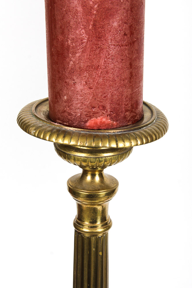 Wood and Brass Candle Holders