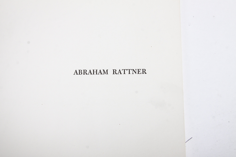 1956 First Edition "Abraham Rattner: Twenty-Four Plates" with Introduction by Allen S. Weller