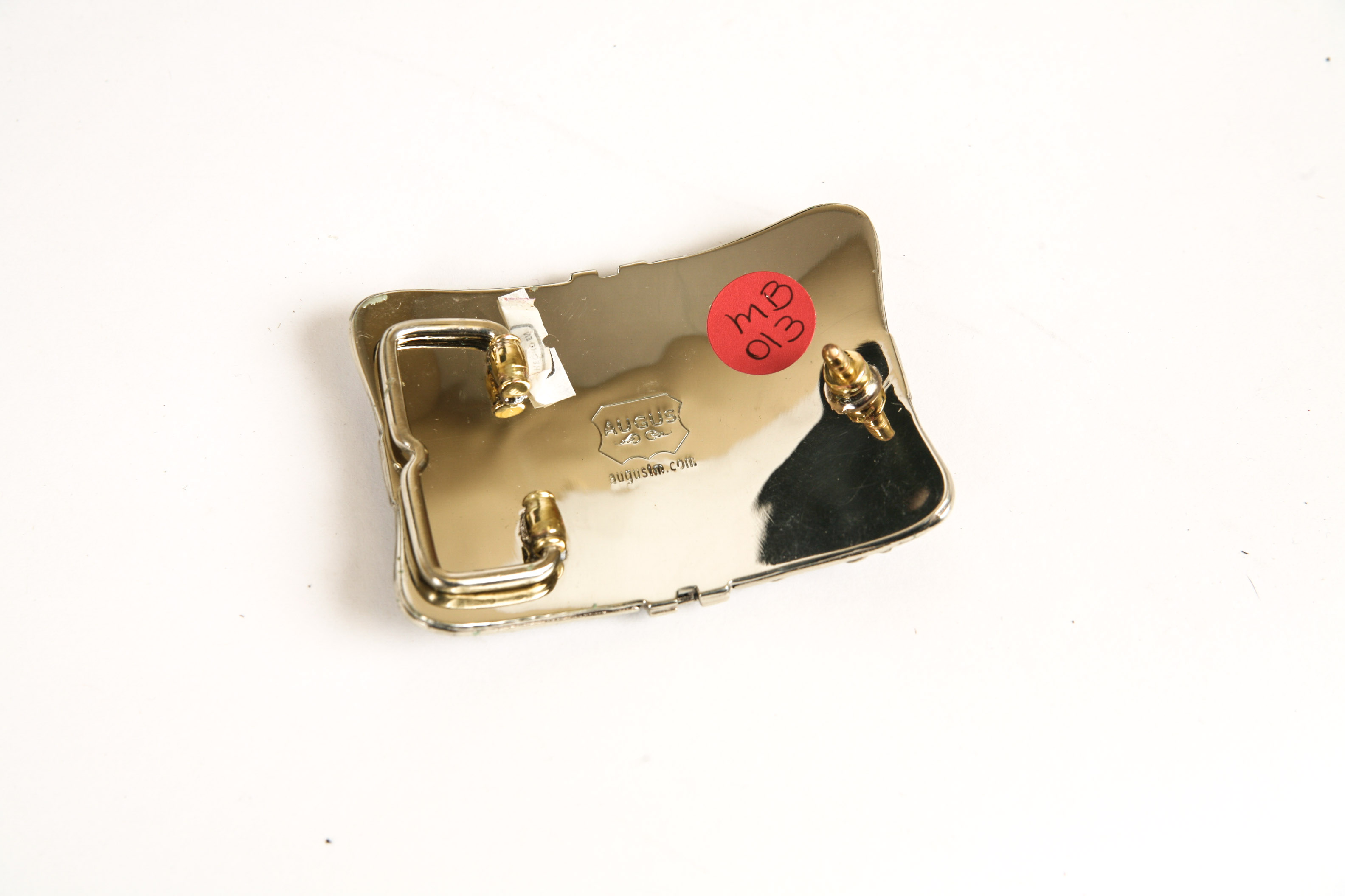 Cavender's Leather Cowboy Hat With Augus Belt Buckles