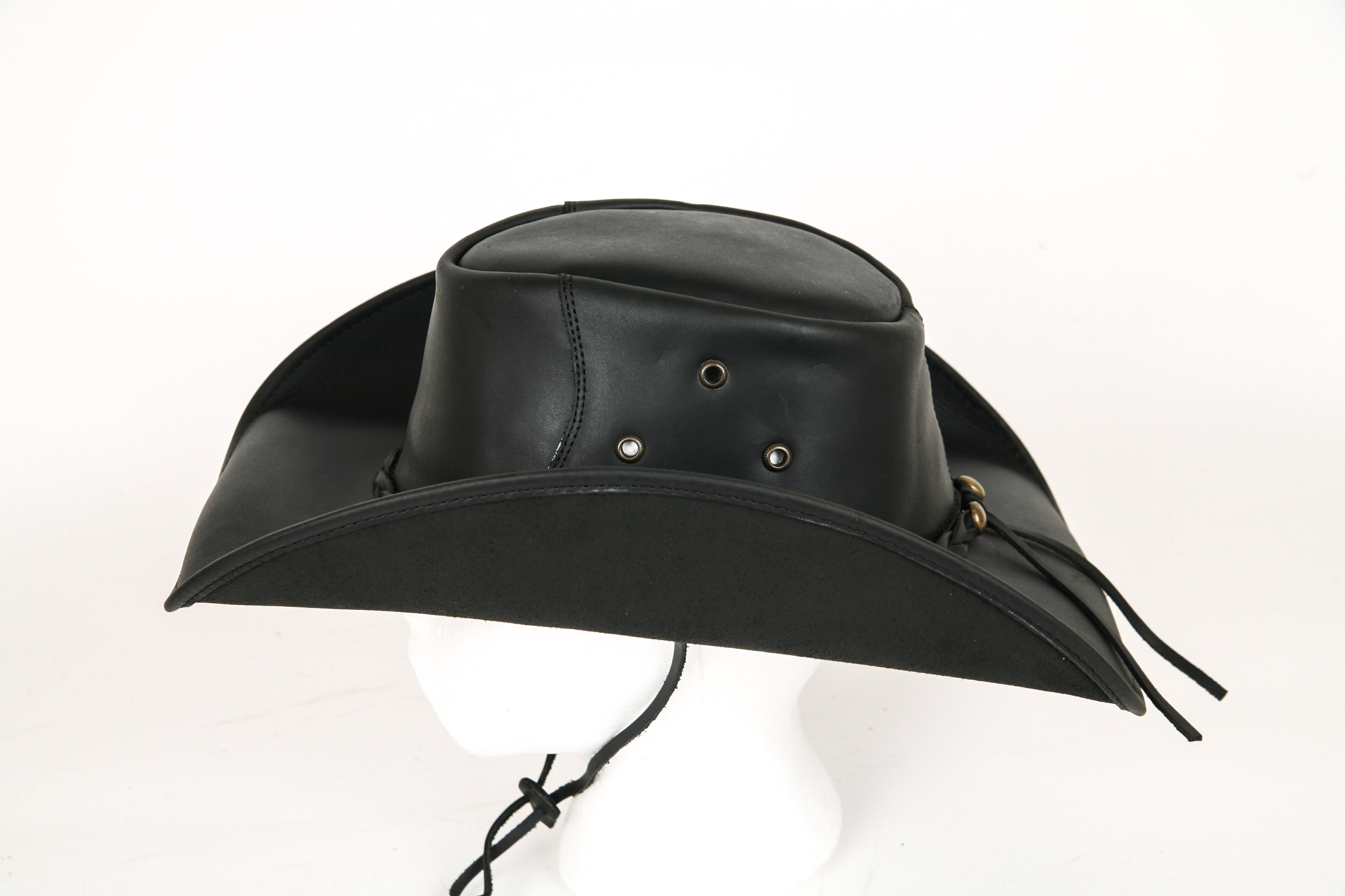 Cavender's Leather Cowboy Hat With Augus Belt Buckles