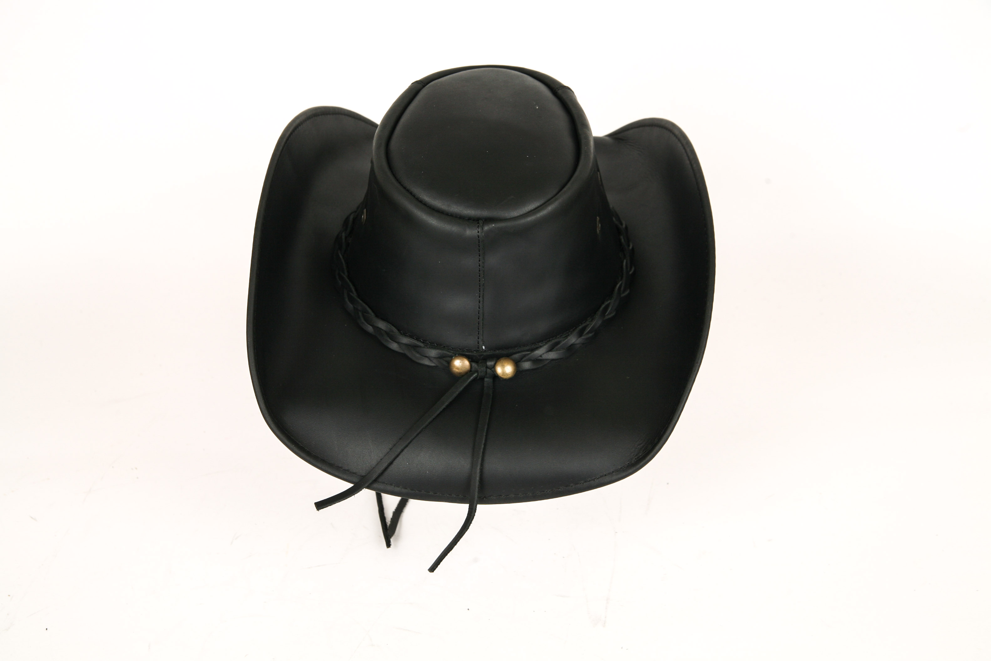 Cavender's Leather Cowboy Hat With Augus Belt Buckles