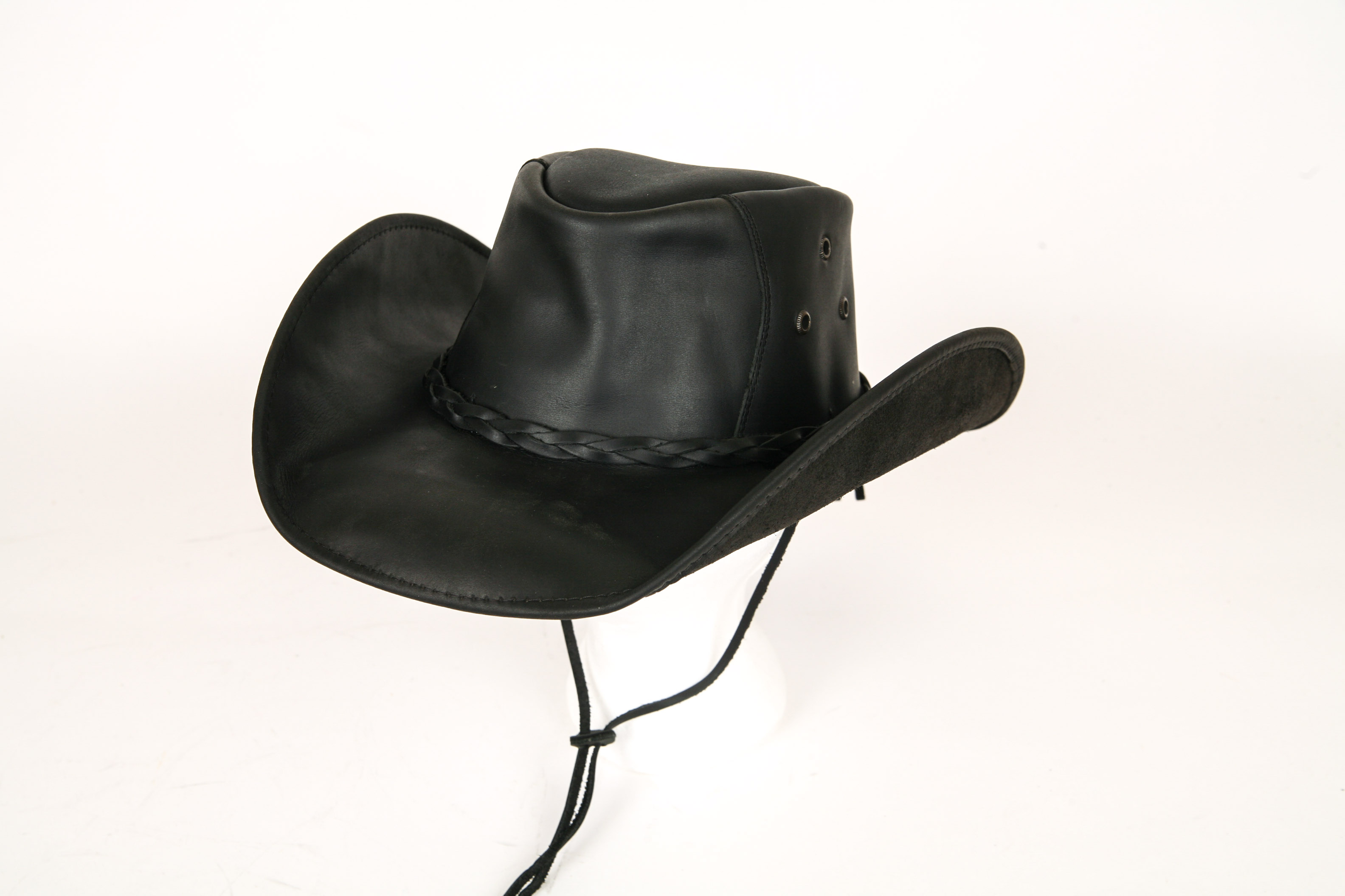 Cavender's Leather Cowboy Hat With Augus Belt Buckles