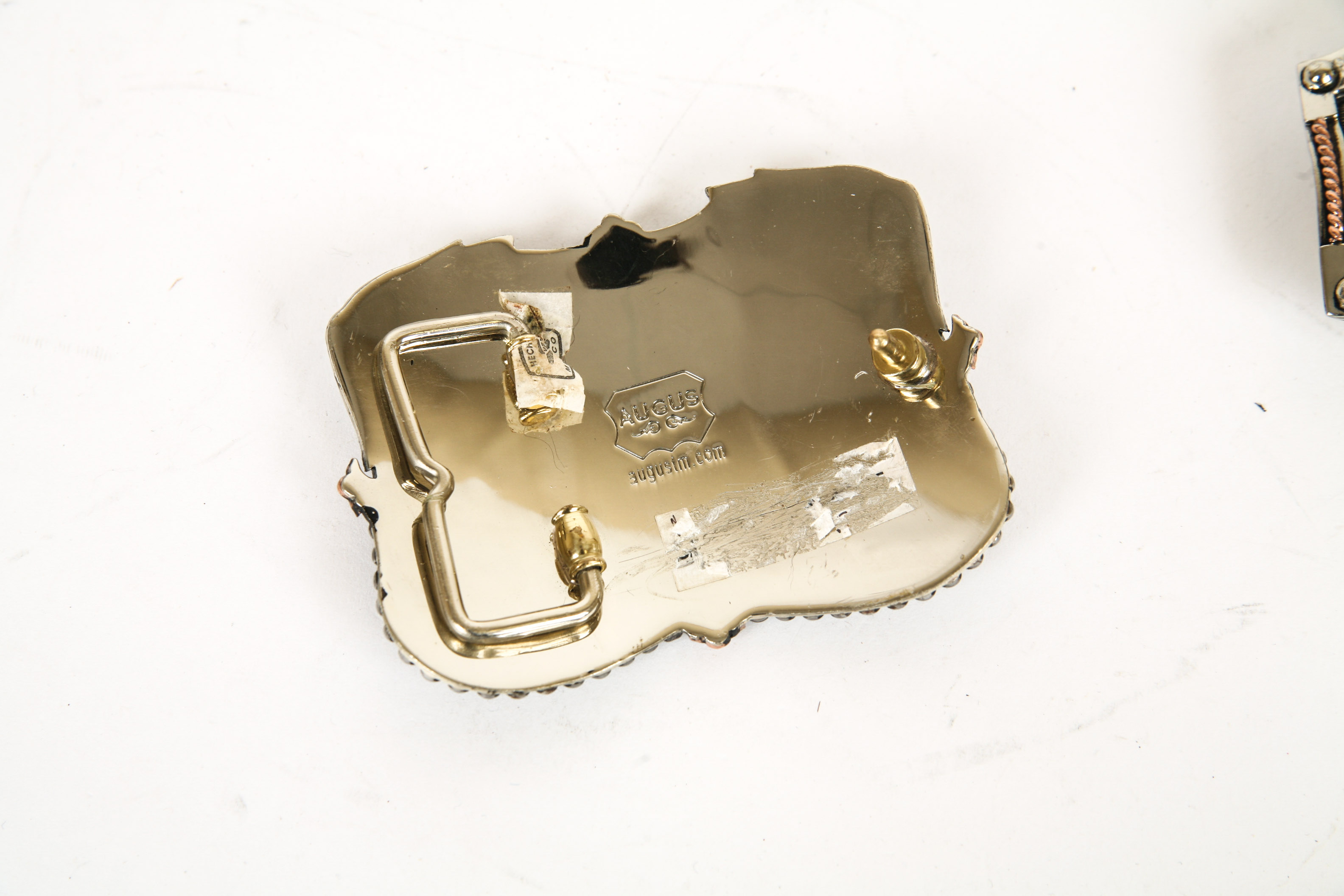 Cavender's Leather Cowboy Hat With Augus Belt Buckles