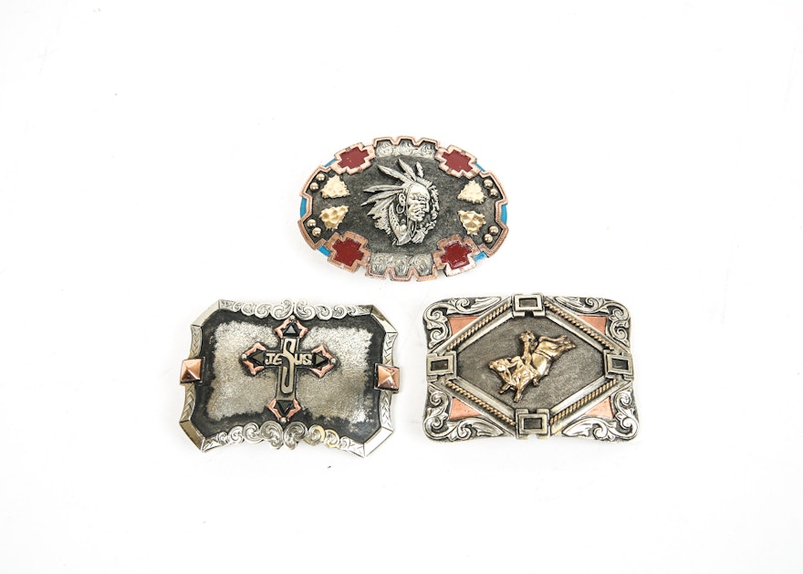 Three Augus Belt Buckles