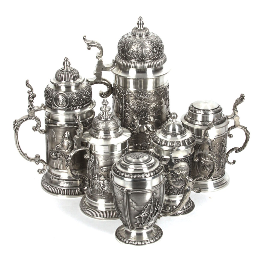 Artina German Pewter Beer Steins