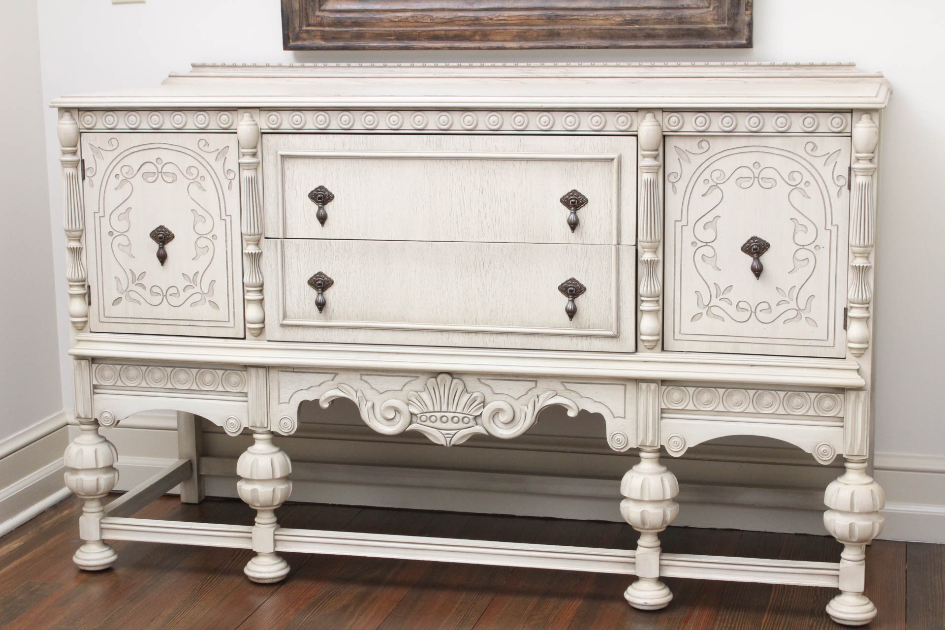 Antique Jacobean Style Buffet