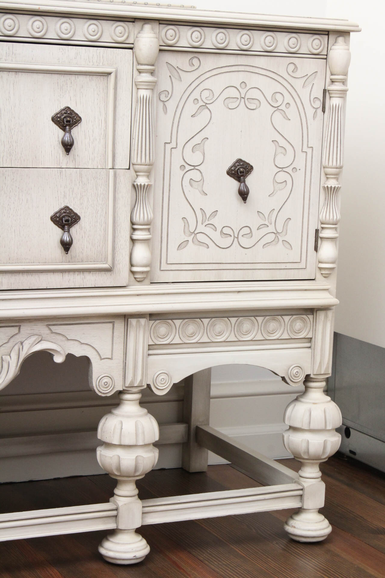 Antique Jacobean Style Buffet