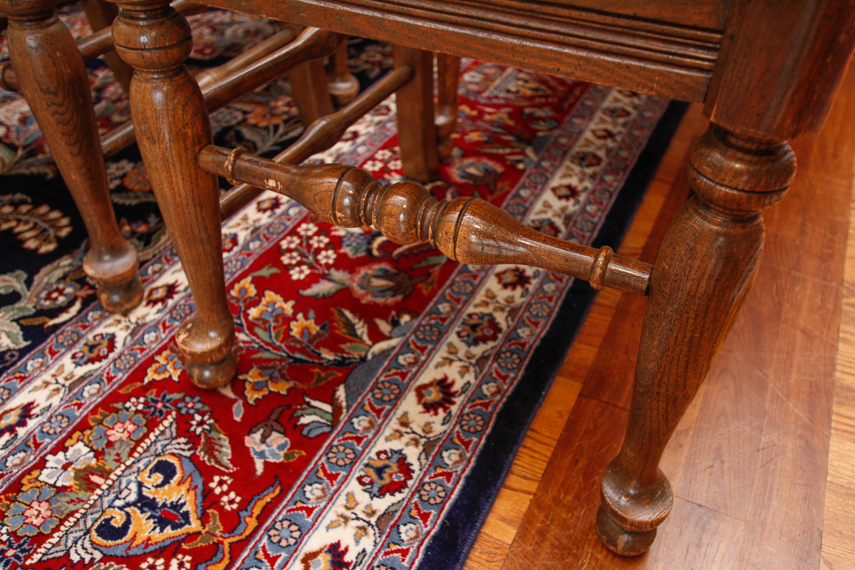 Vintage Provincial Style Ladderback Dining Chairs by Ethan Allen