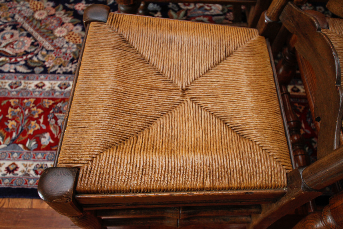 Vintage Provincial Style Ladderback Dining Chairs by Ethan Allen