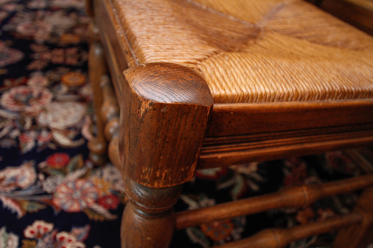 Vintage Provincial Style Ladderback Dining Chairs by Ethan Allen