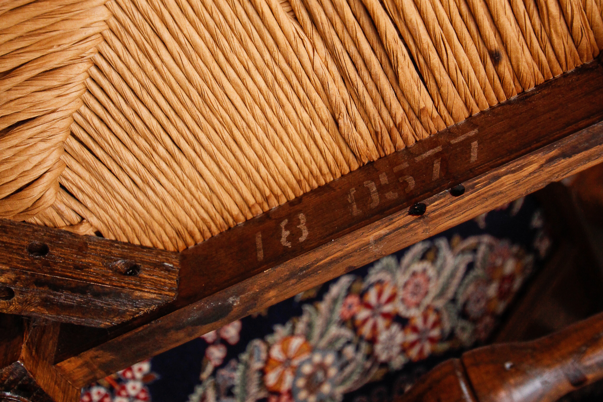 Vintage Provincial Style Ladderback Dining Chairs by Ethan Allen