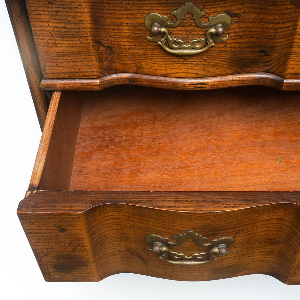 Pair of Vintage Hendredon Serpentine Nightstands