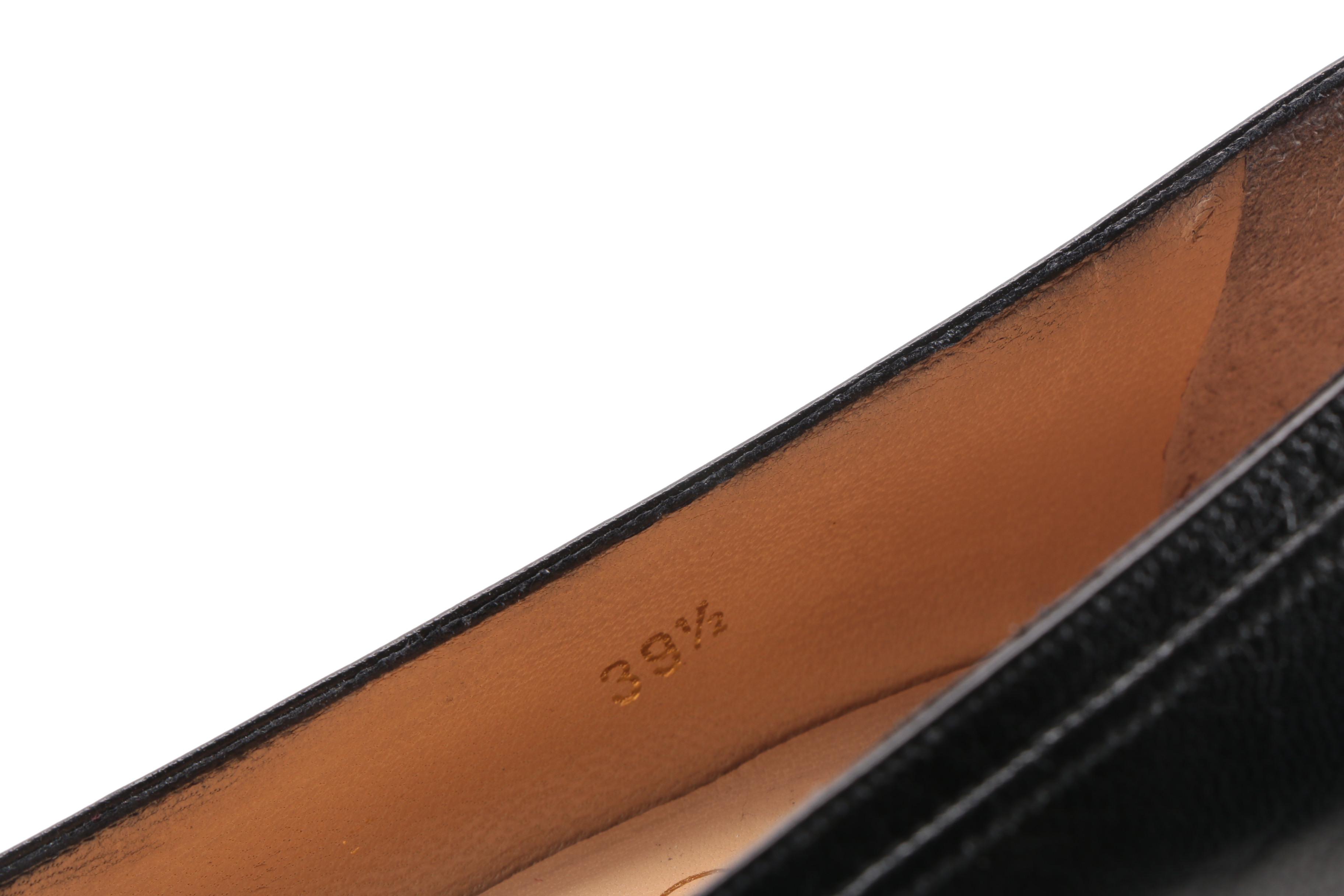 Chanel Black Leather Pointed Toe Pumps