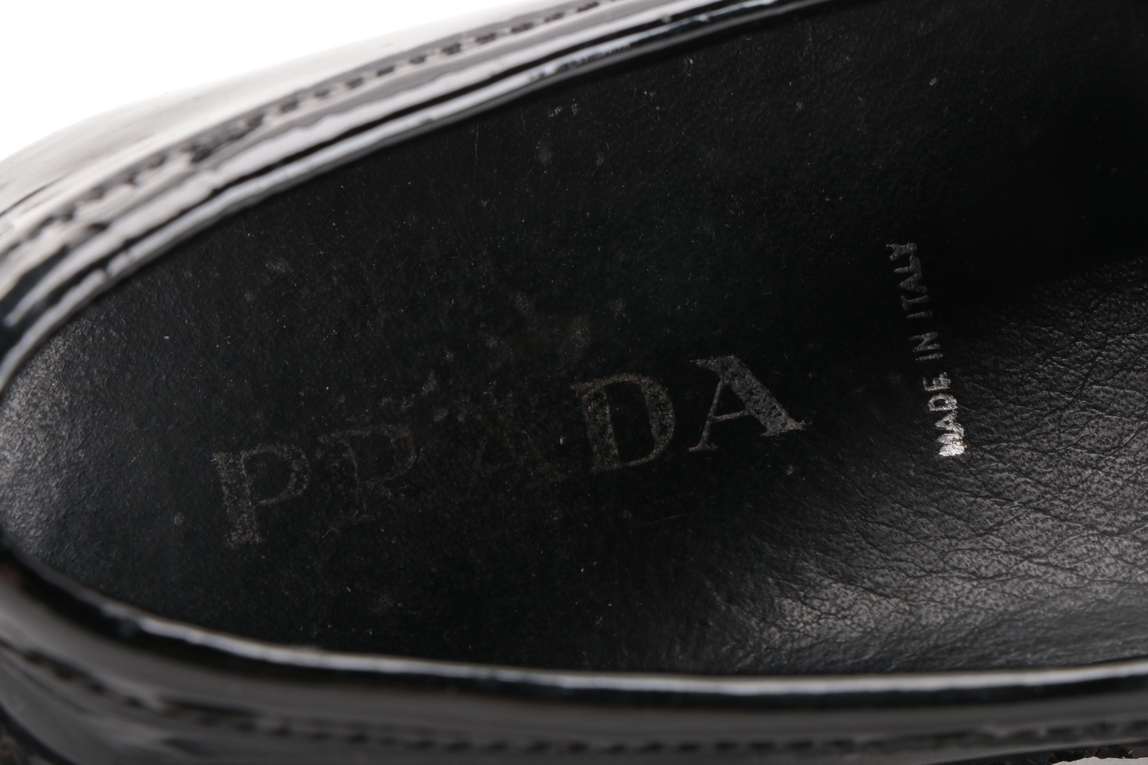 Prada Black Patent Leather Loafers