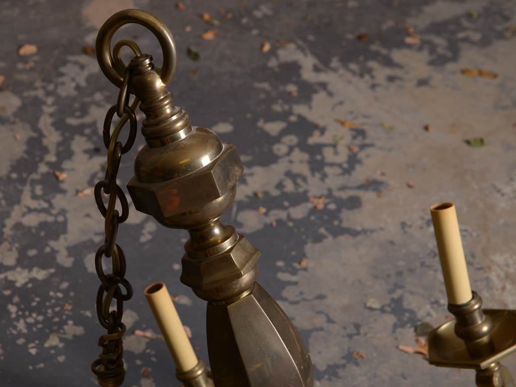 Brass Six Light Fixture Chandelier