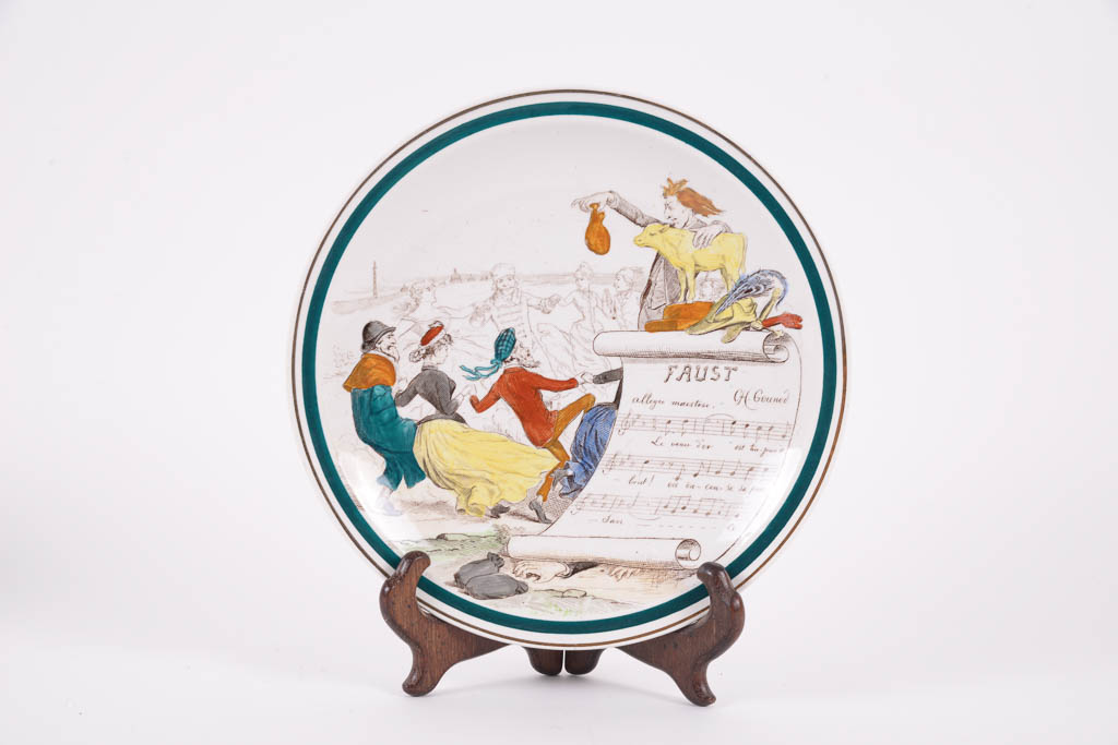 Collection of French PV Pictorial Musical Porcelain Tableware