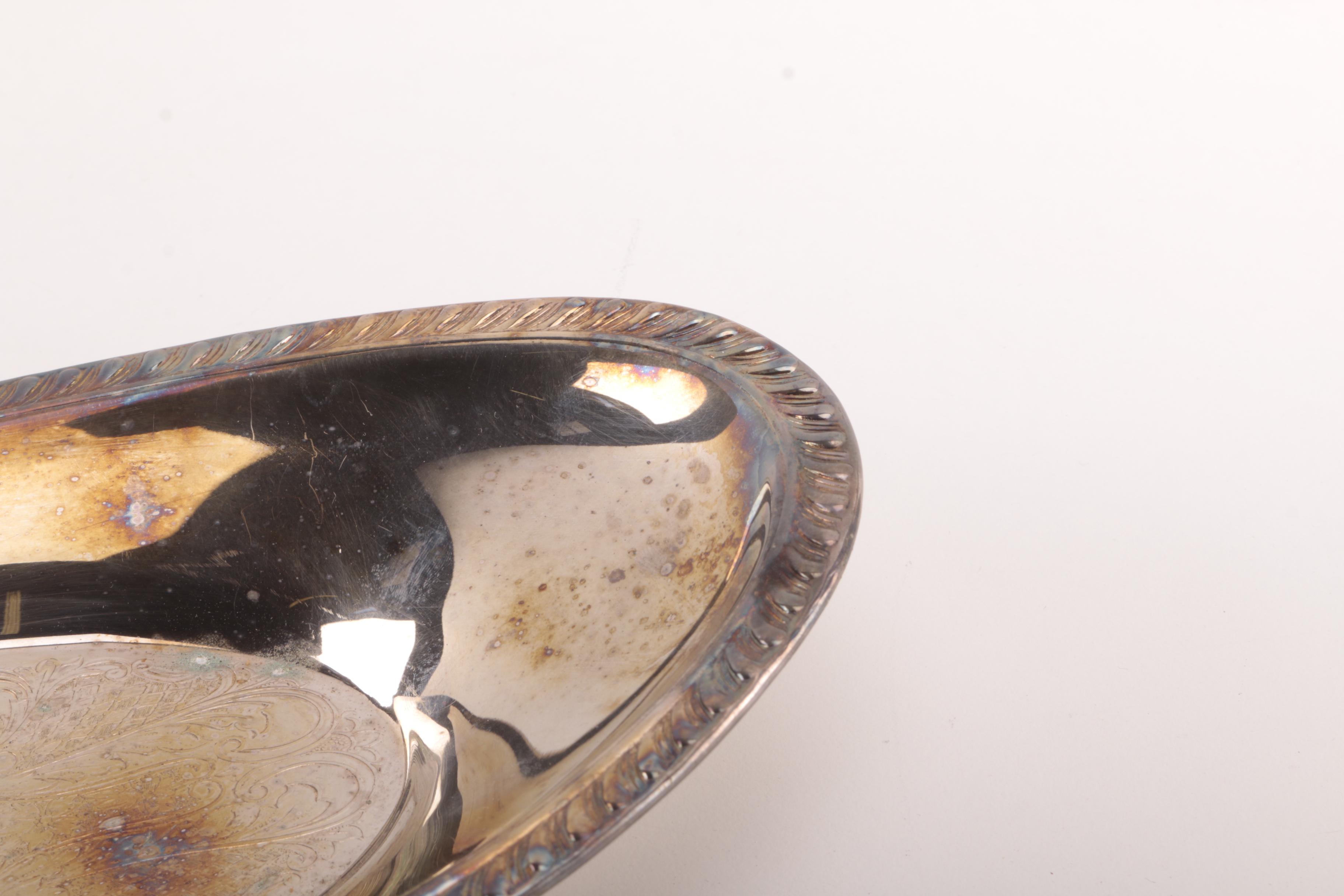 Wallace "Baroque" Silver Plate Tray and Assorted Silver Plate