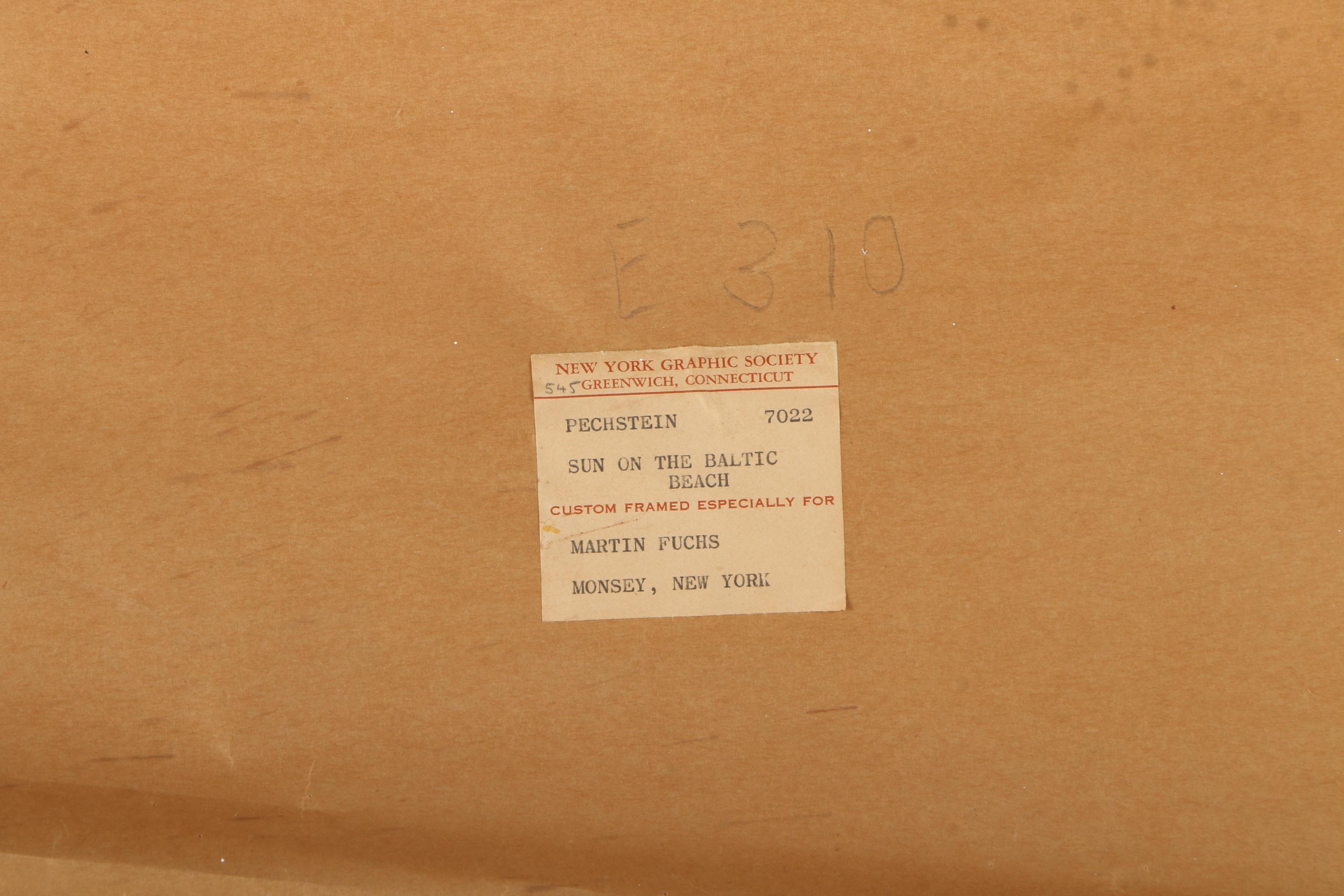 After Max Pechstein Offset Lithograph "Sun On The Baltic Beach"